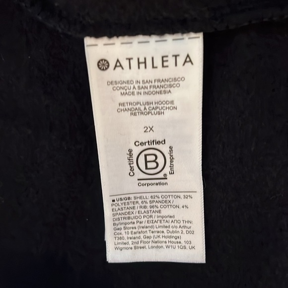 Athleta Retroplush Pullover Hoodie Women's Size 2X - Picture 8 of 8